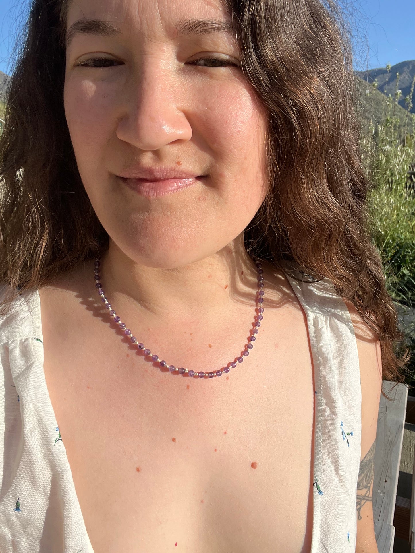 Amethyst Beaded Necklace