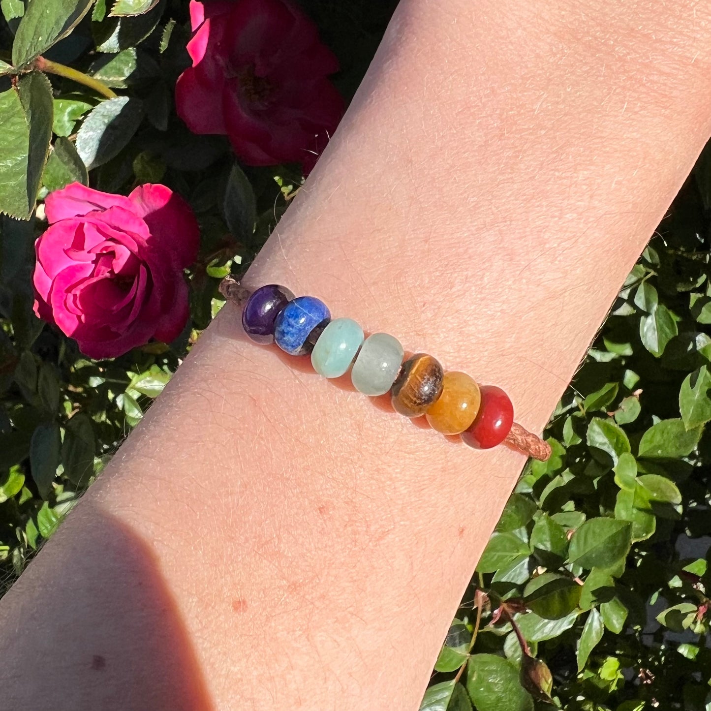7-Chakra & Vegan Leather Bracelet