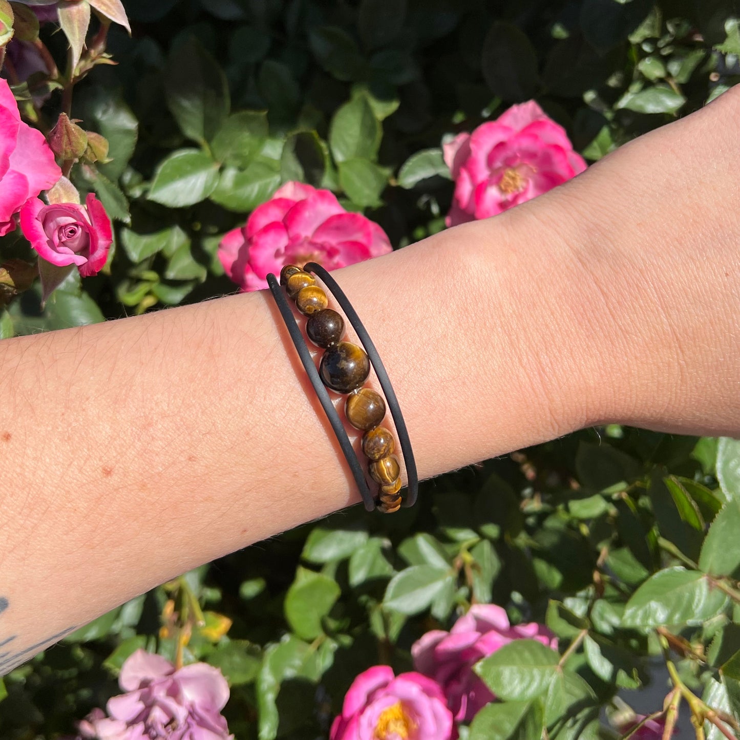 Tiger's Eye Memory Wire Bracelet